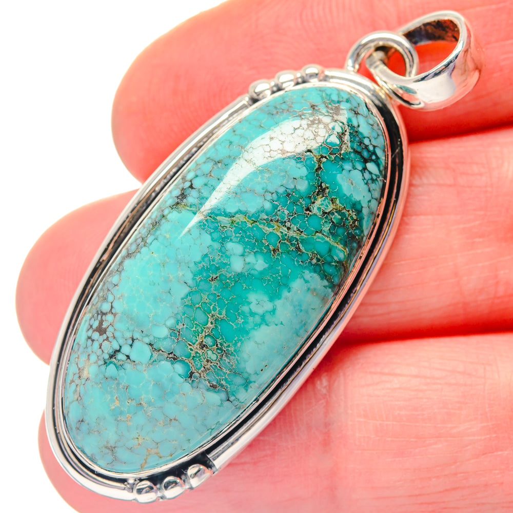 Tibetan Turquoise Pendants handcrafted by Anasilvercos - PD19250