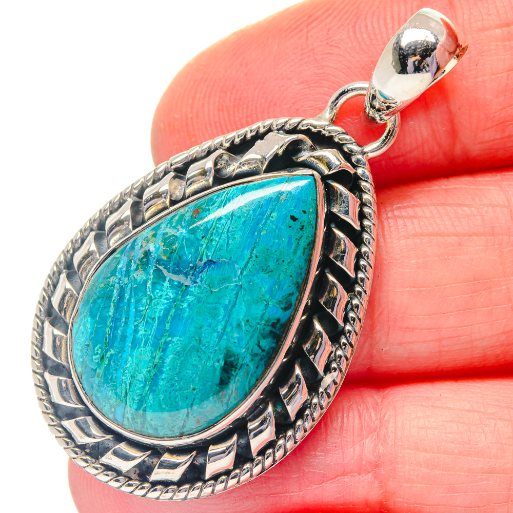 Chrysocolla Pendants handcrafted by Anasilvercos - PD19254