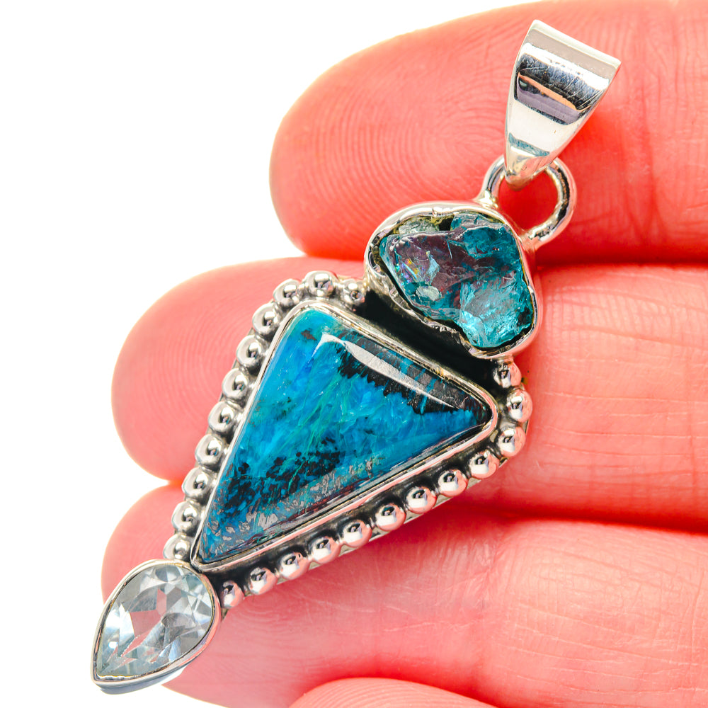 Shattuckite Pendants handcrafted by Anasilvercos - PD19255