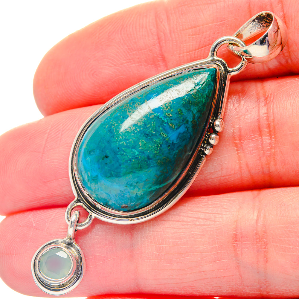 Chrysocolla Pendants handcrafted by Anasilvercos - PD19257