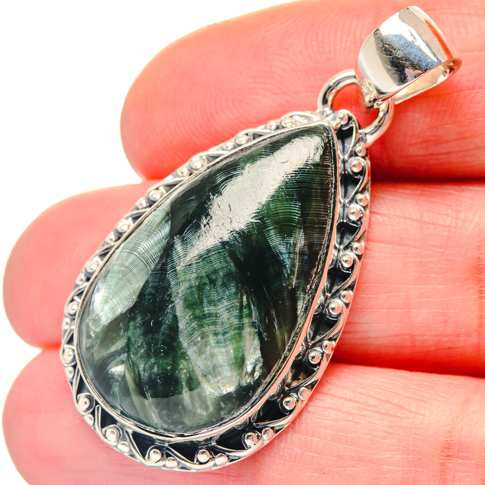Seraphinite Pendants handcrafted by Anasilvercos - PD19269