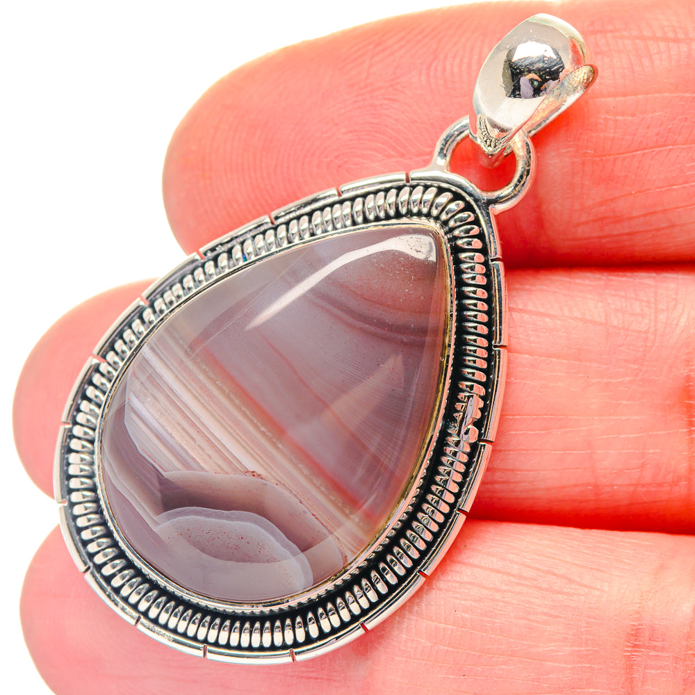 Botswana Agate Pendants handcrafted by Anasilvercos - PD19275