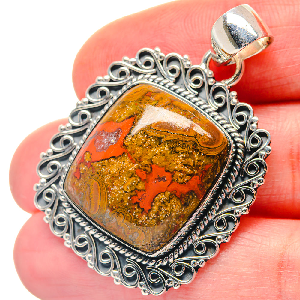 Moroccan Agate Pendants handcrafted by Anasilvercos - PD19283