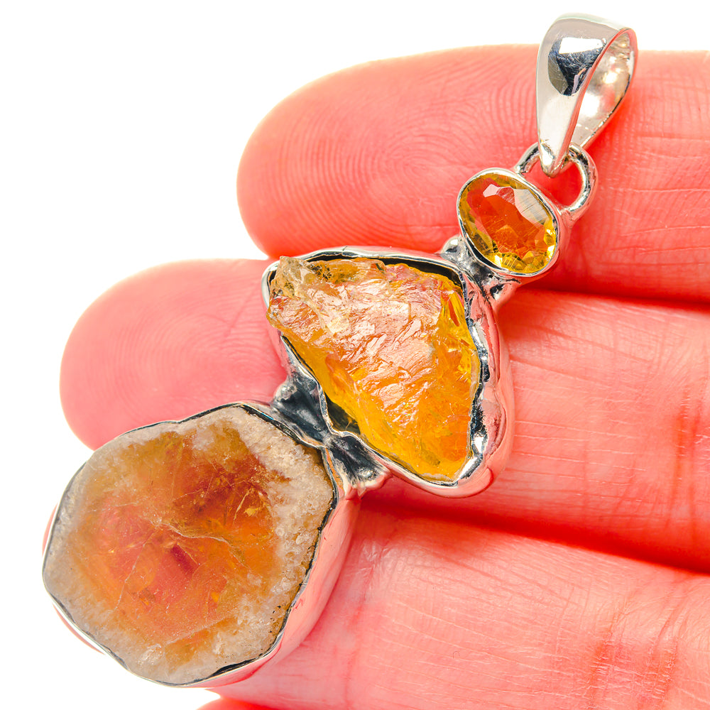 Citrine Pendants handcrafted by Anasilvercos - PD19287
