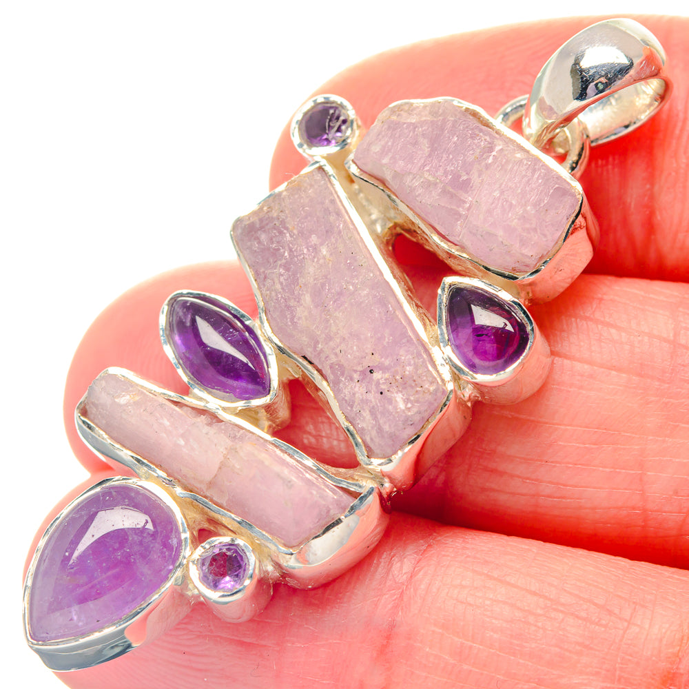 Rose Quartz Pendants handcrafted by Anasilvercos - PD19290