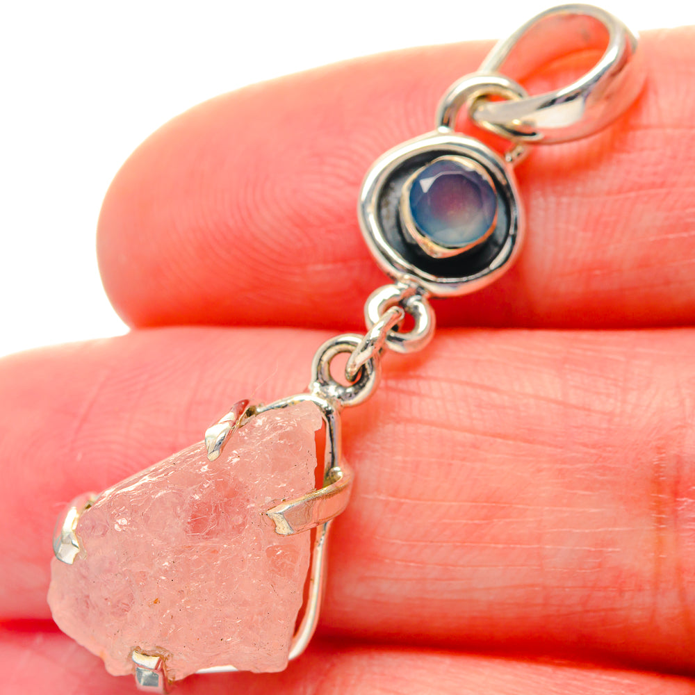 Rose Quartz Pendants handcrafted by Anasilvercos - PD19292