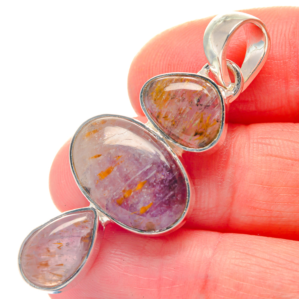 Cacoxenite Amethyst Pendants handcrafted by Anasilvercos - PD19307