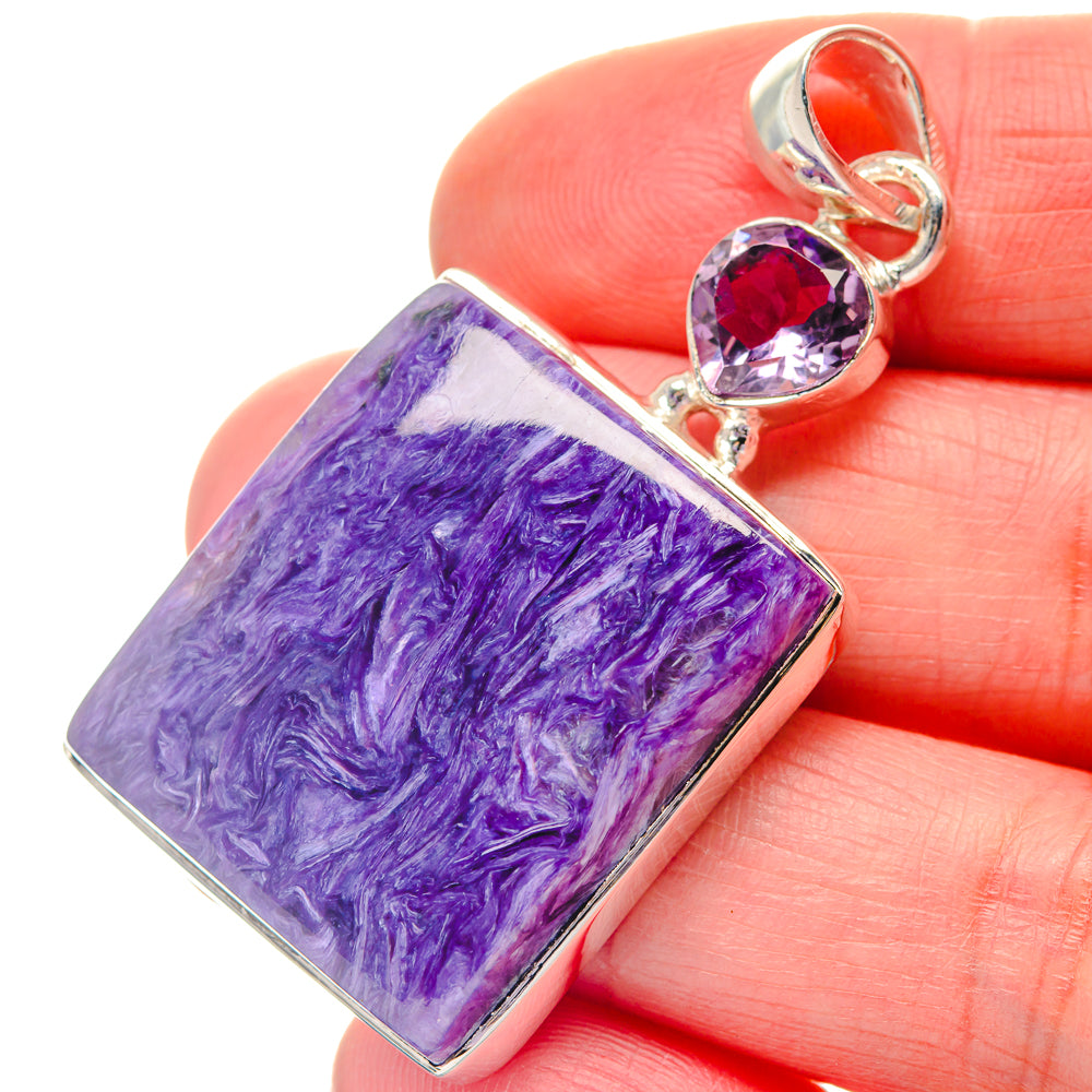 Charoite Pendants handcrafted by Anasilvercos - PD19308