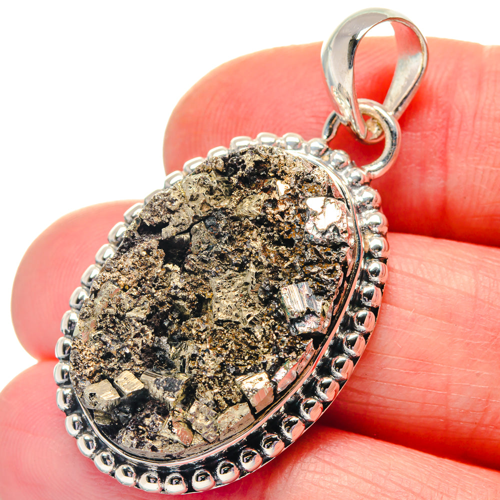 Pyrite Pendants handcrafted by Anasilvercos - PD19310