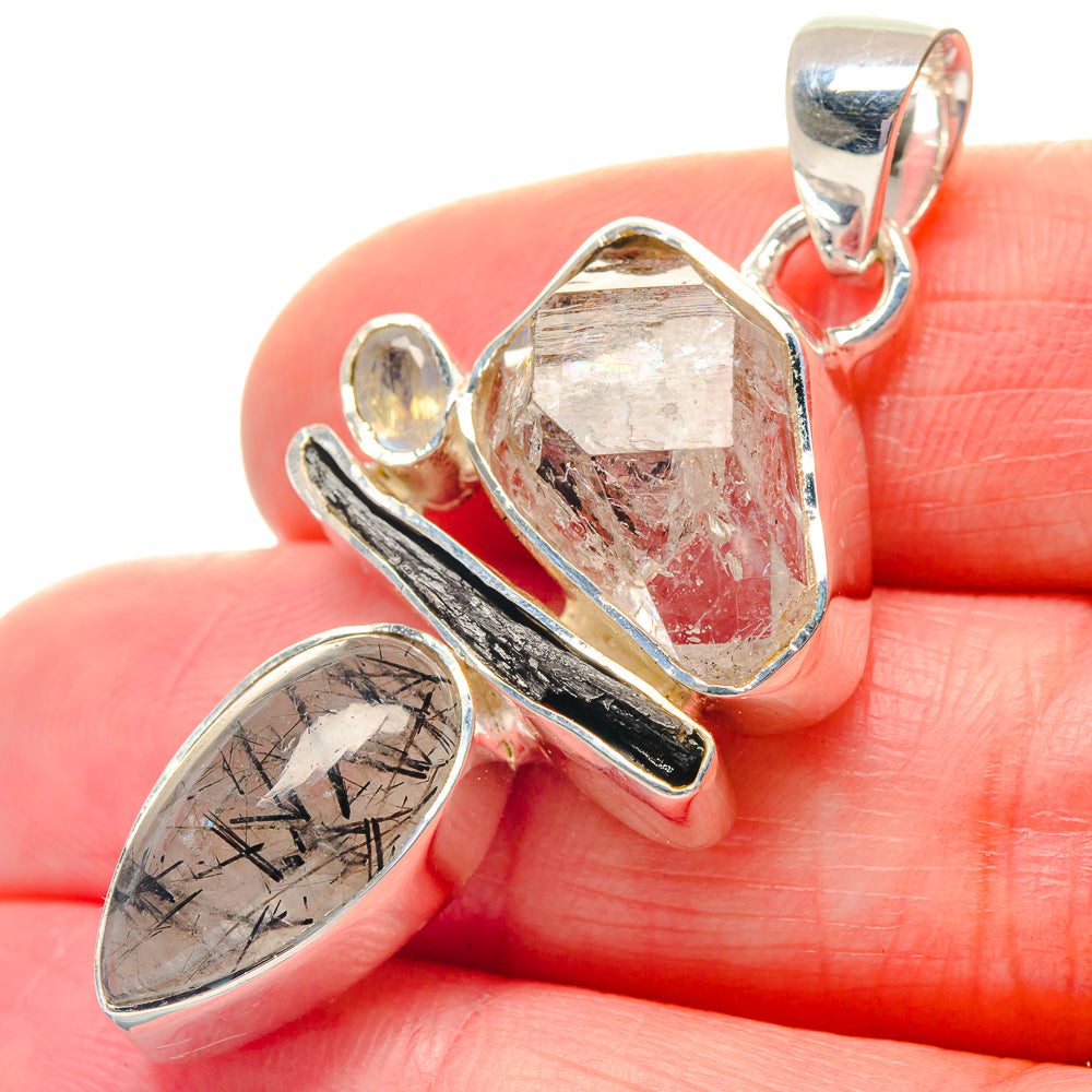 Herkimer Diamond Pendants handcrafted by Anasilvercos - PD19312