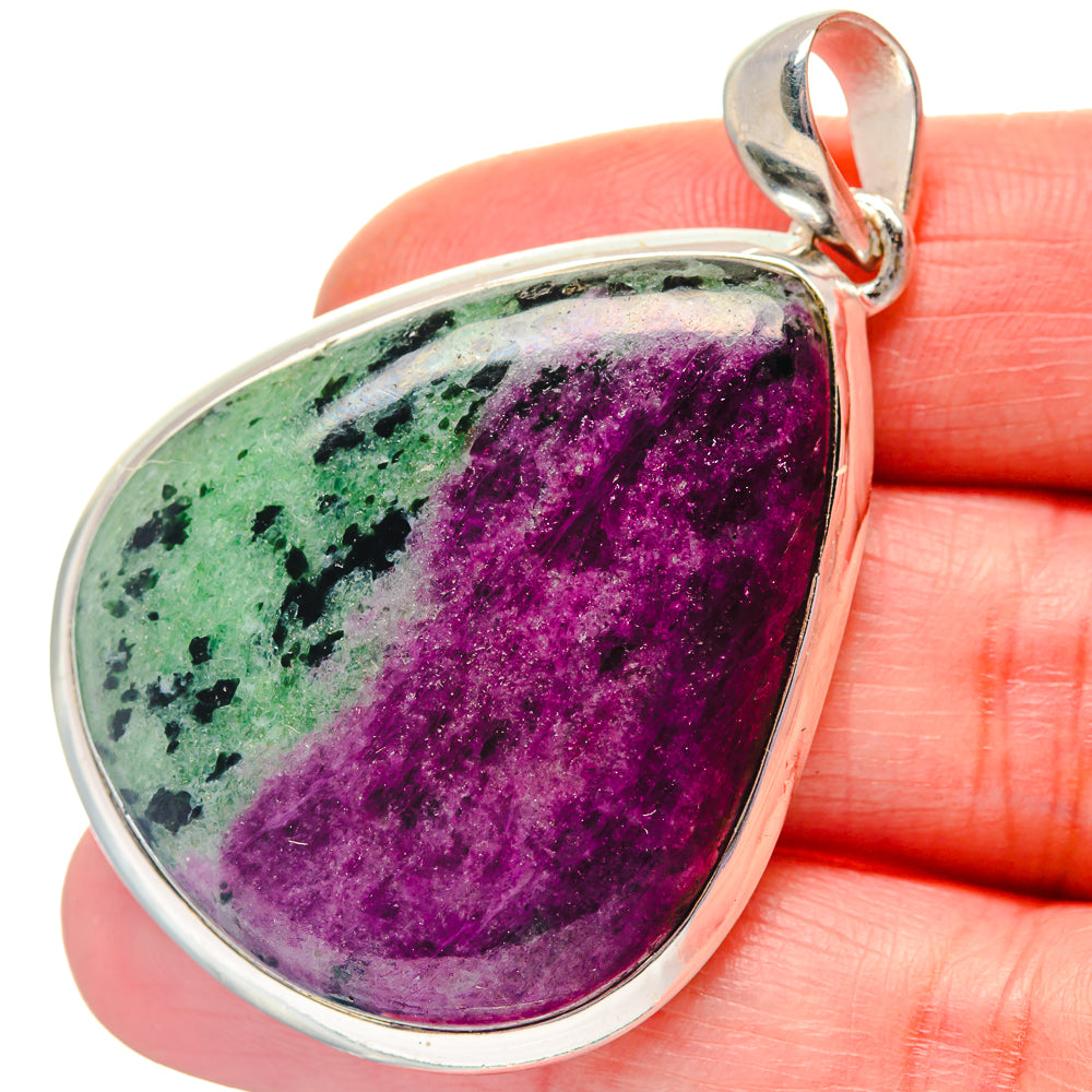 Ruby Zoisite Pendants handcrafted by Anasilvercos - PD19327