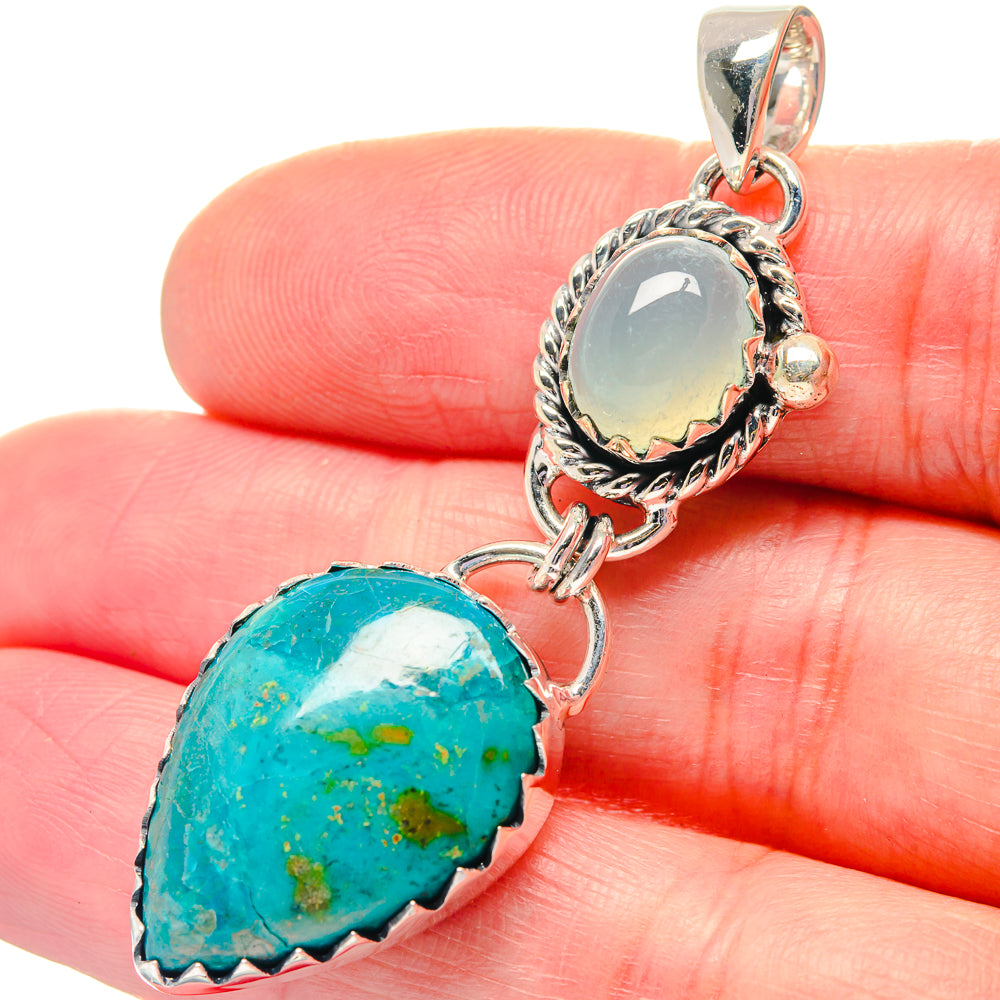 Chrysocolla Pendants handcrafted by Anasilvercos - PD19331