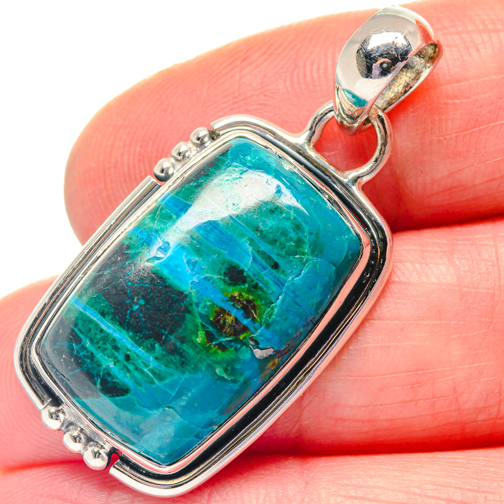 Chrysocolla Pendants handcrafted by Anasilvercos - PD19334
