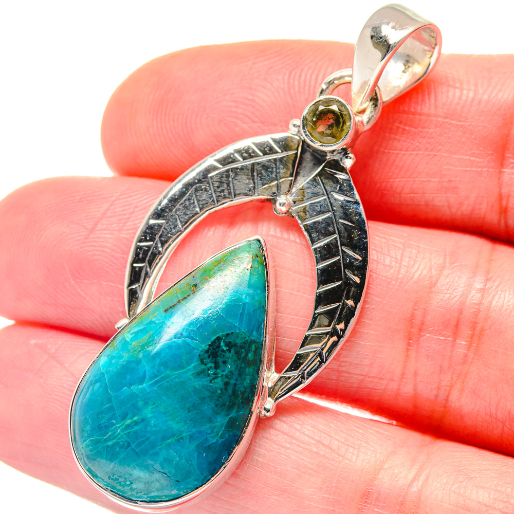Chrysocolla Pendants handcrafted by Anasilvercos - PD19339