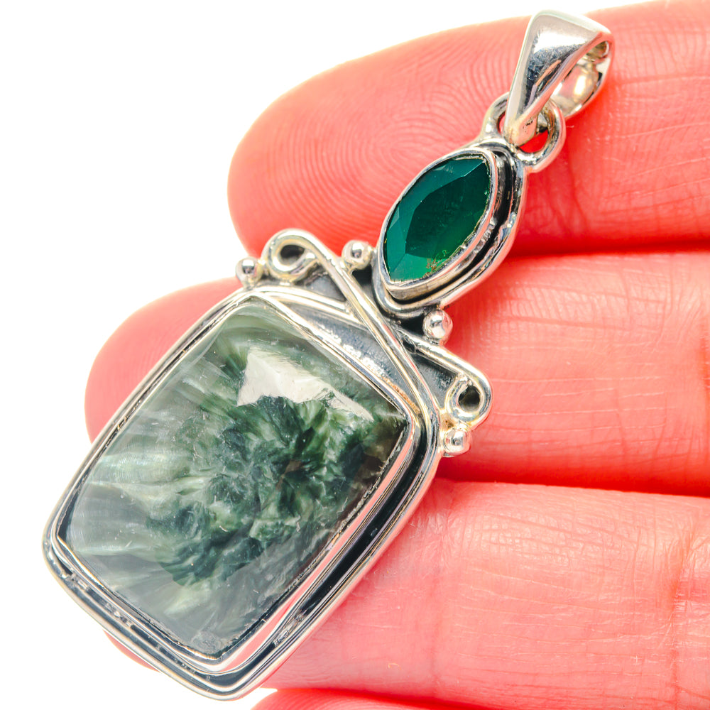 Seraphinite Pendants handcrafted by Anasilvercos - PD19344