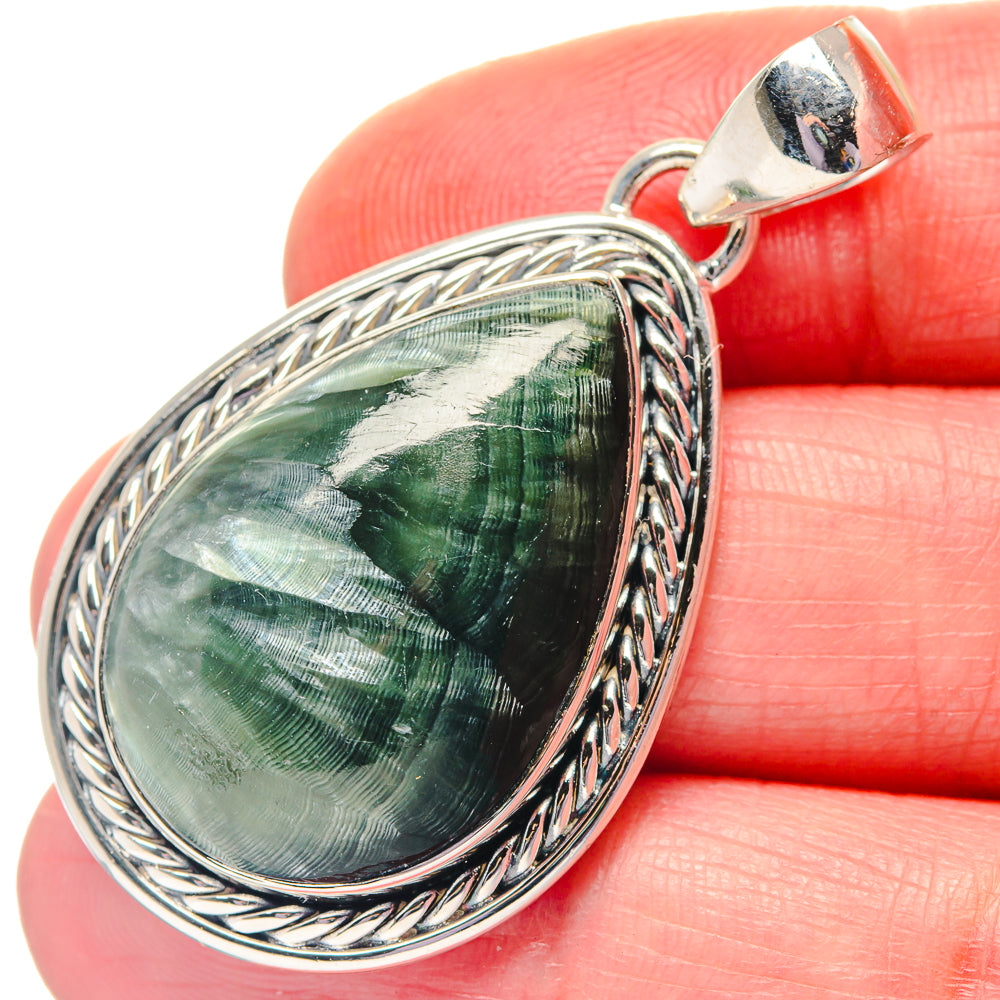 Seraphinite Pendants handcrafted by Anasilvercos - PD19346