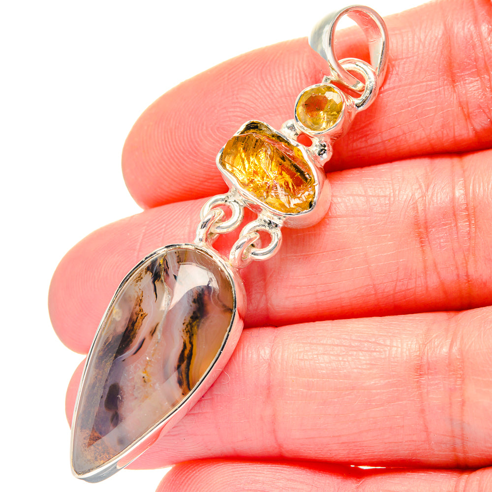 Montana Agate Pendants handcrafted by Anasilvercos - PD19354