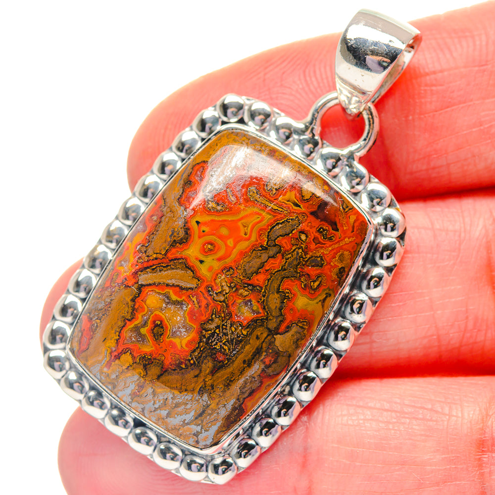 Moroccan Agate Pendants handcrafted by Anasilvercos - PD19357