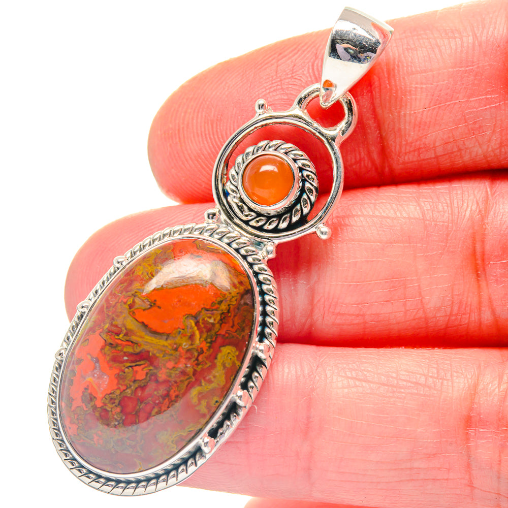 Moroccan Agate Pendants handcrafted by Anasilvercos - PD19361