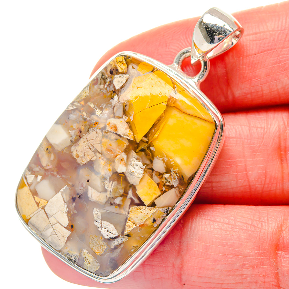 Brecciated Mookaite Pendants handcrafted by Anasilvercos - PD19366