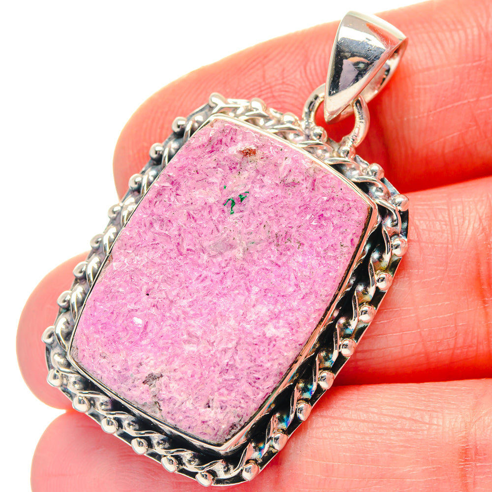 Cobalto Calcite Druzy Pendants handcrafted by Anasilvercos - PD19373