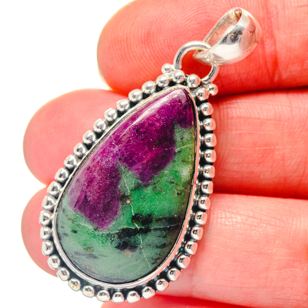 Apatite, Rainbow Moonstone, Blue Topaz Pendants handcrafted by Anasilvercos - PD19411