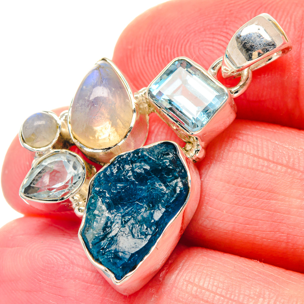 K2 Blue Azurite Pendants handcrafted by Anasilvercos - PD19453