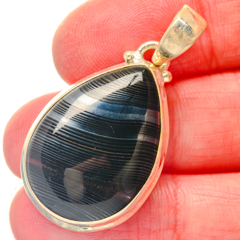 Black Tourmaline Pendants handcrafted by Anasilvercos - PD19511