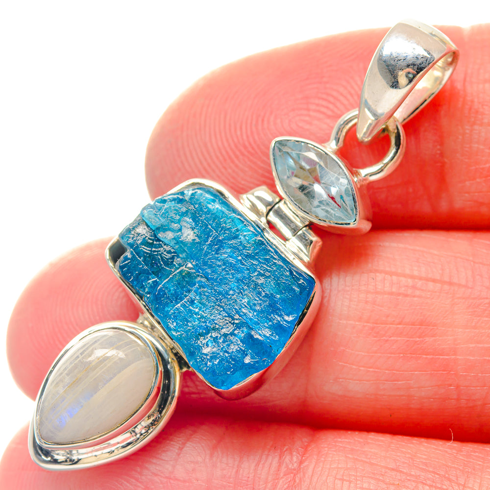 Rainbow Moonstone Pendants handcrafted by Anasilvercos - PD19537
