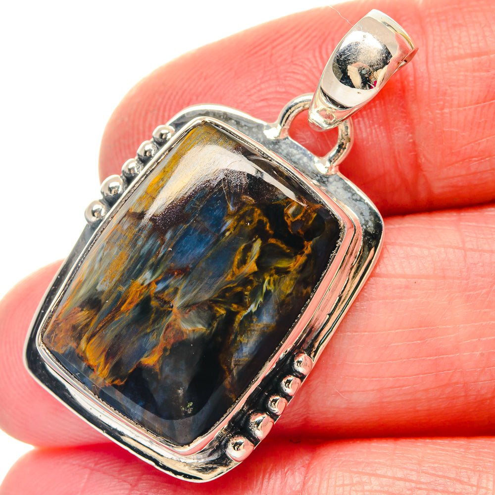 Pyrite In Black Onyx Pendants handcrafted by Anasilvercos - PD19581