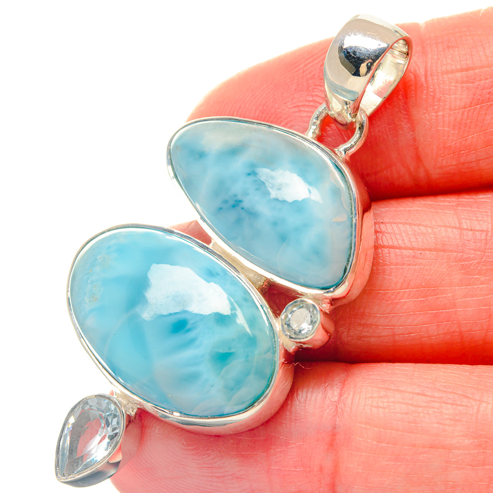 Black Botswana Agate Pendants handcrafted by Anasilvercos - PD19617