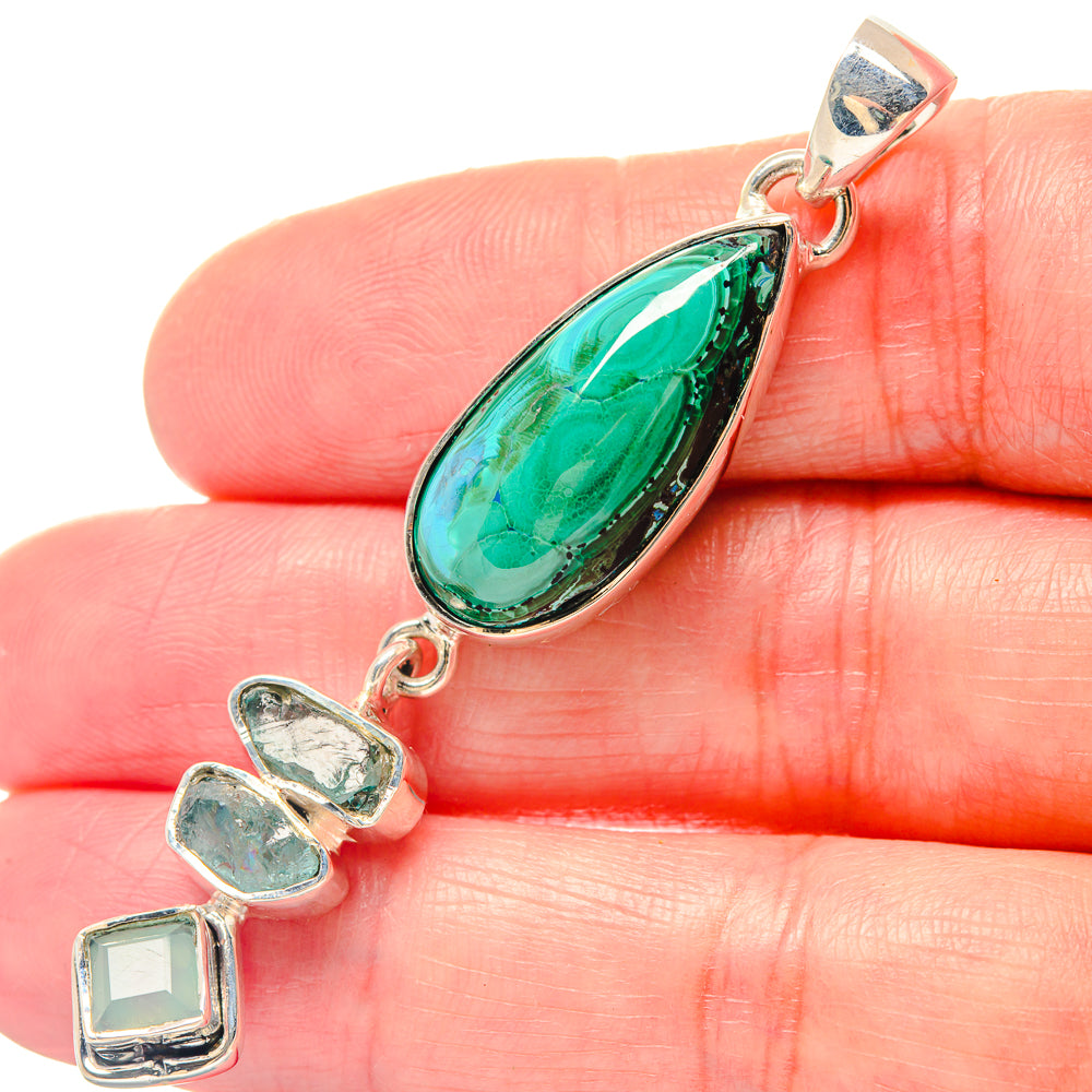 Blue Scheelite Pendants handcrafted by Anasilvercos - PD19624