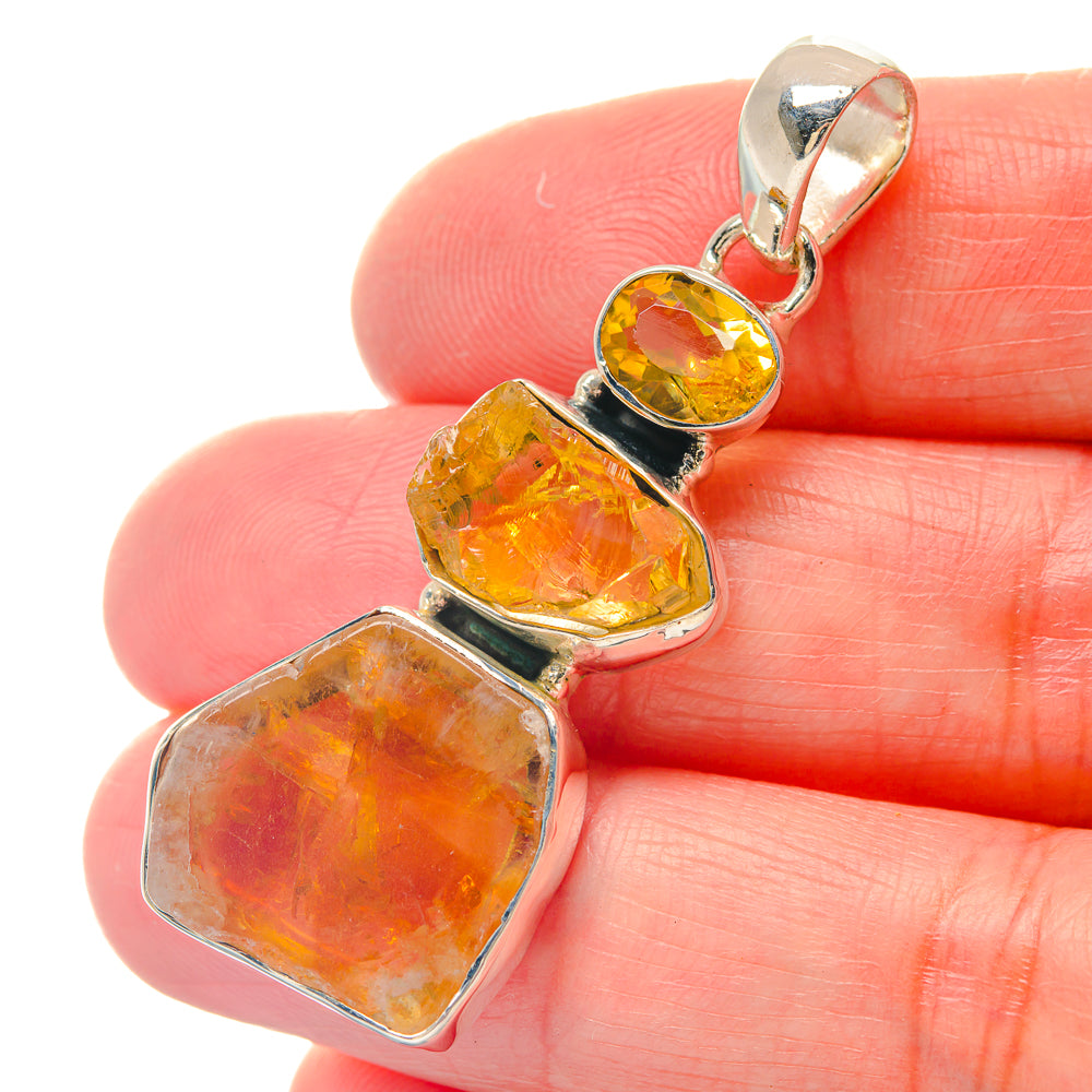 Citrine Pendants handcrafted by Anasilvercos - PD19636