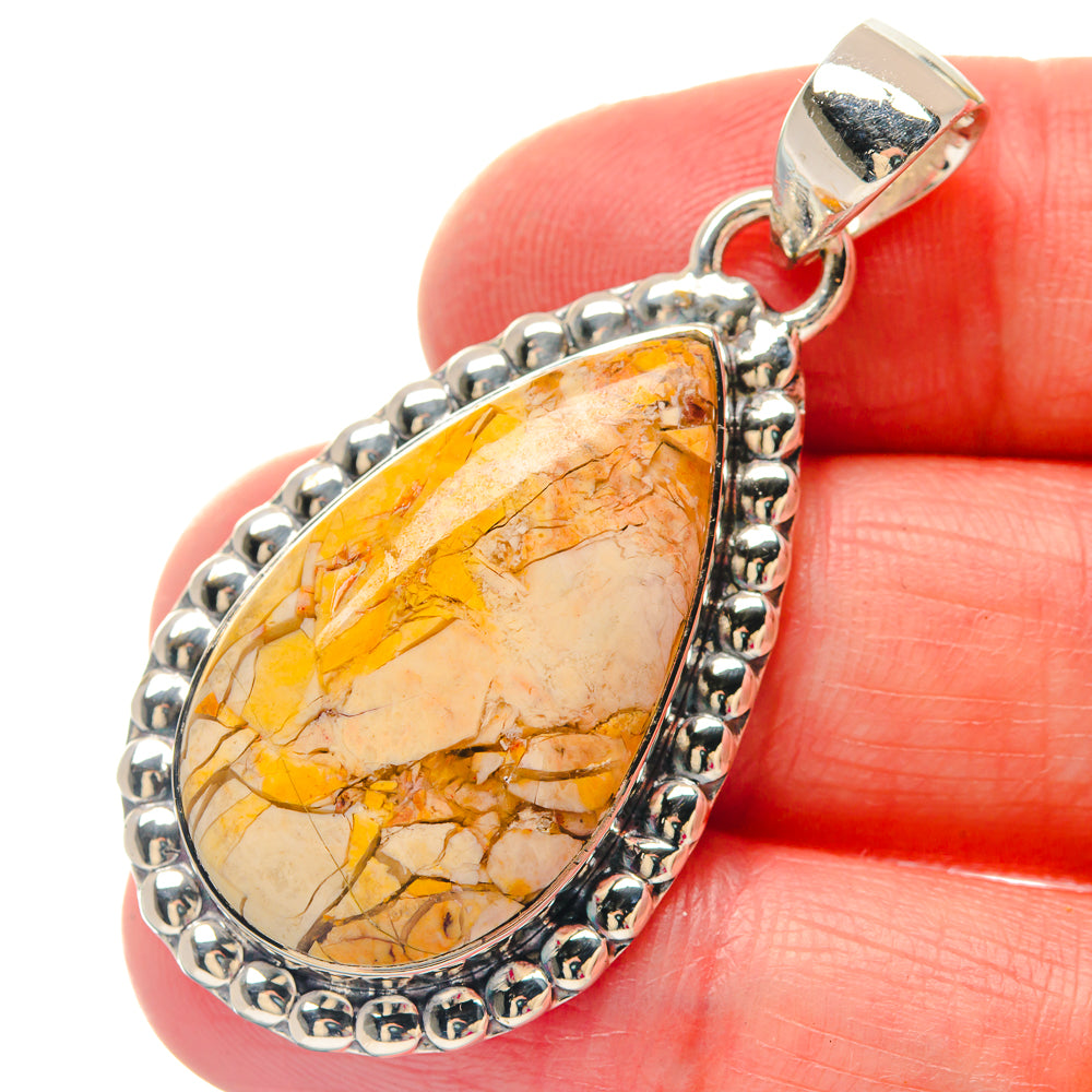 Moroccan Agate, Carnelian Pendants handcrafted by Anasilvercos - PD19637