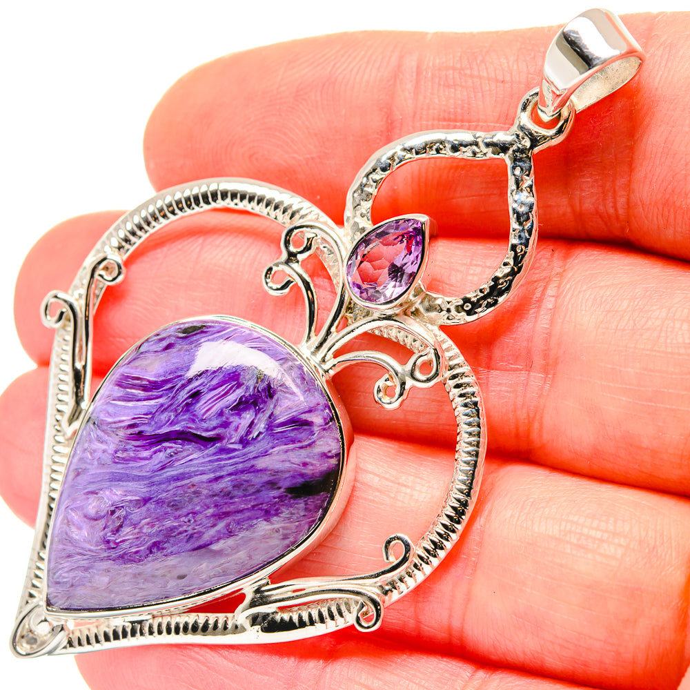 Charoite Pendants handcrafted by Anasilvercos - PD19641