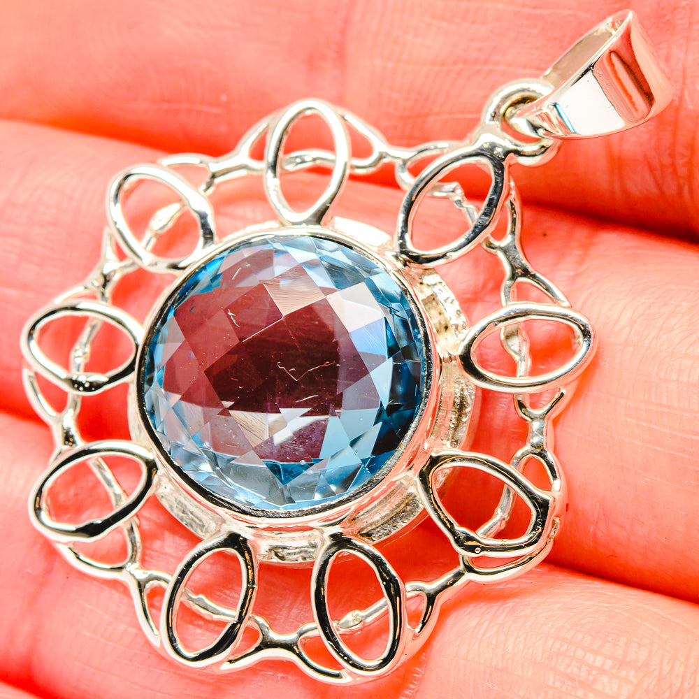 Blue Quartz Pendants handcrafted by Anasilvercos - PD19647