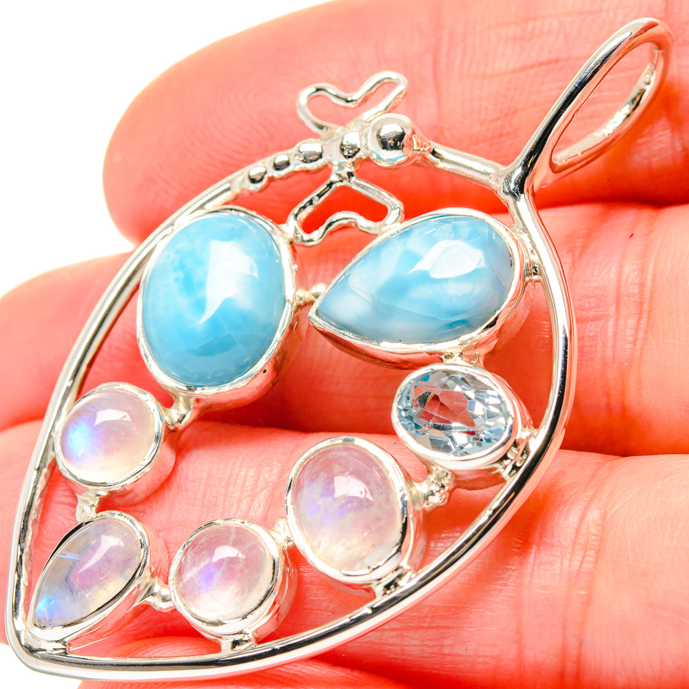 Larimar Pendants handcrafted by Anasilvercos - PD19653