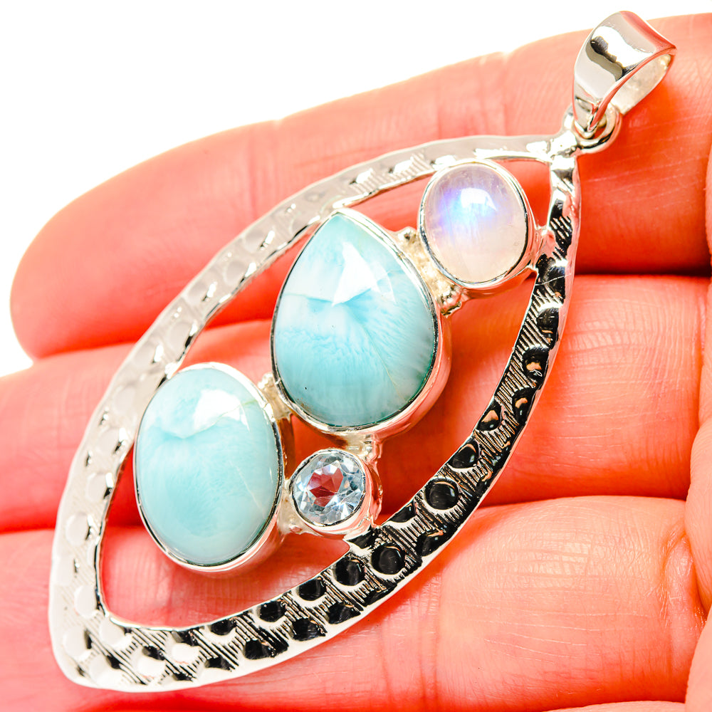 Larimar Pendants handcrafted by Anasilvercos - PD19655