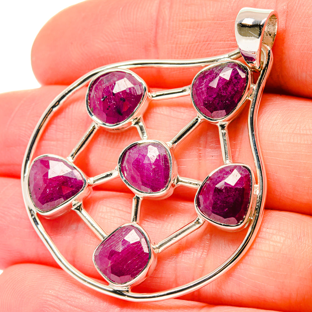 Ruby Pendants handcrafted by Anasilvercos - PD19663