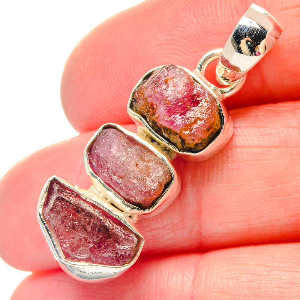 Pink Tourmaline Pendants handcrafted by Anasilvercos - PD19670