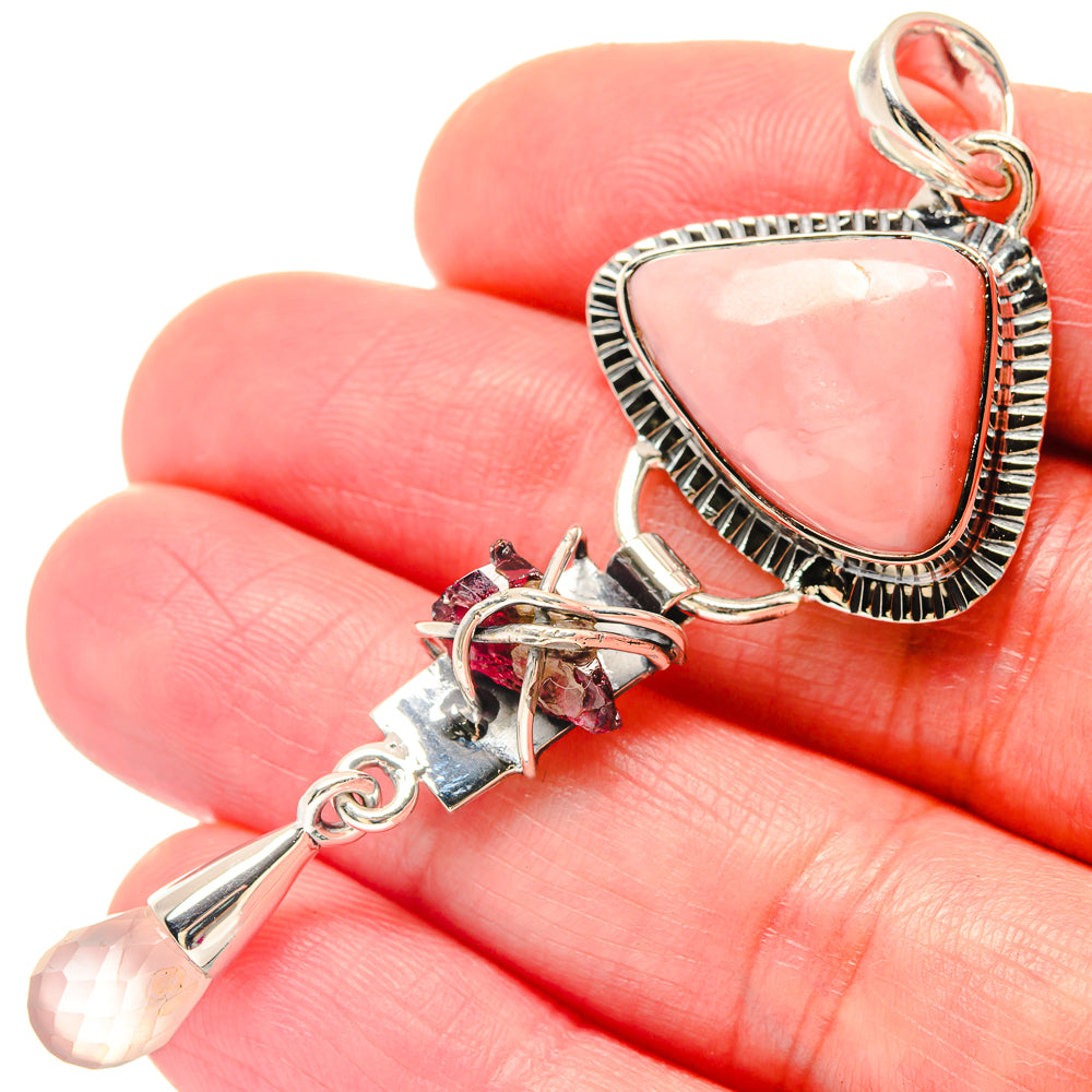 Pink Opal Pendants handcrafted by Anasilvercos - PD19672