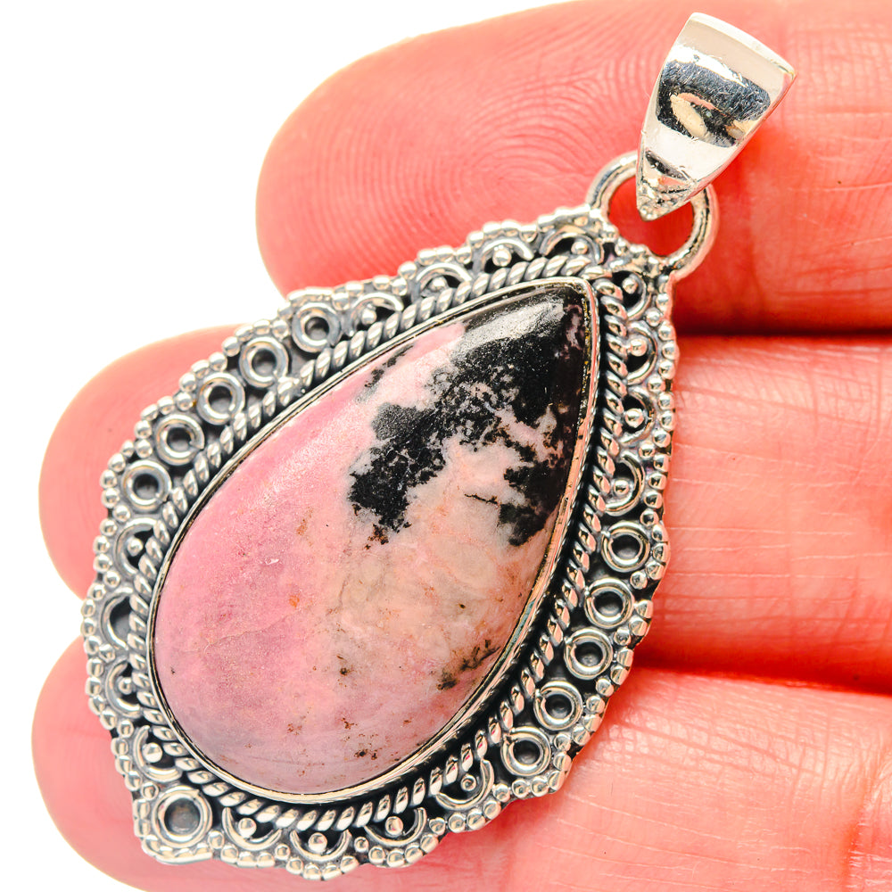 Rhodonite Pendants handcrafted by Anasilvercos - PD19677