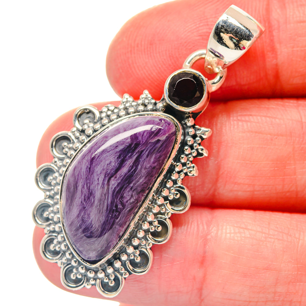 Charoite Pendants handcrafted by Anasilvercos - PD19681