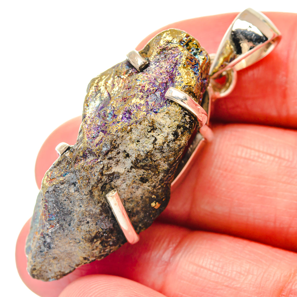 Spectro Pyrite Druzy Pendants handcrafted by Anasilvercos - PD19684