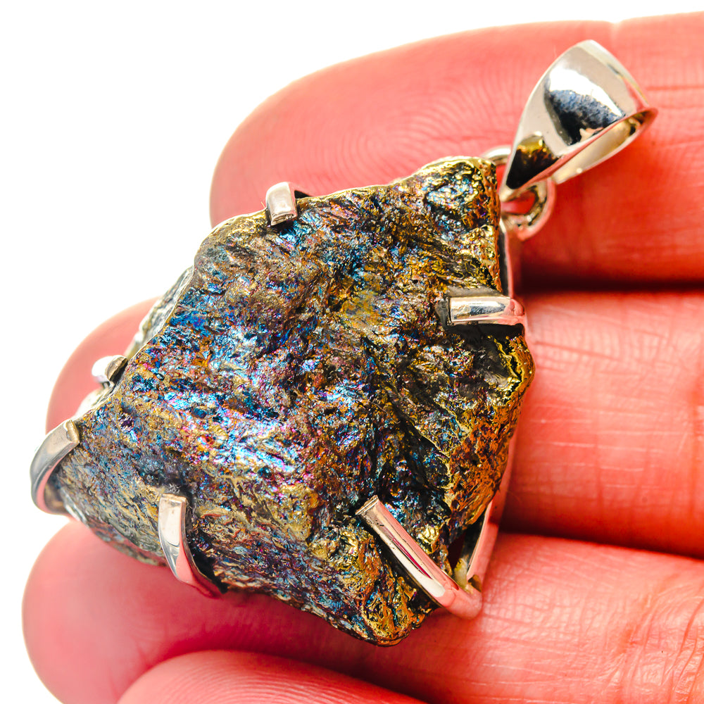Spectro Pyrite Druzy Pendants handcrafted by Anasilvercos - PD19685