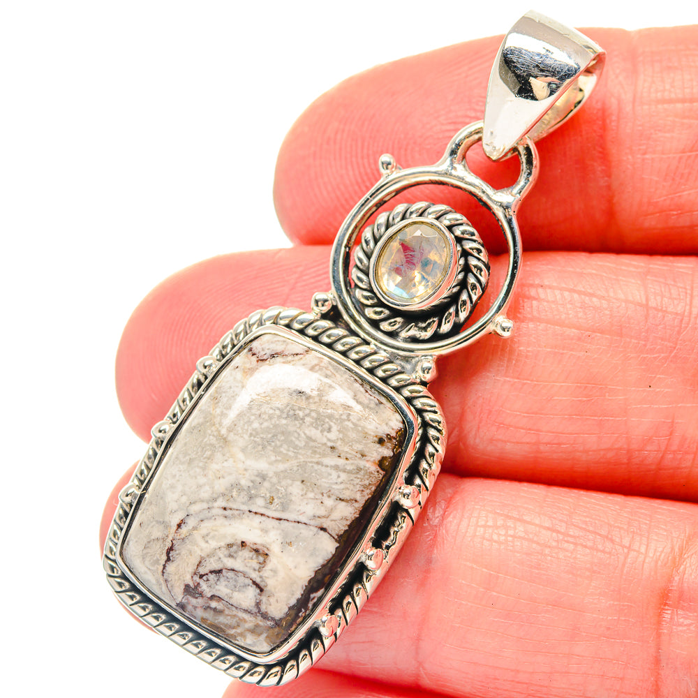 Laguna Lace Agate Pendants handcrafted by Anasilvercos - PD19692