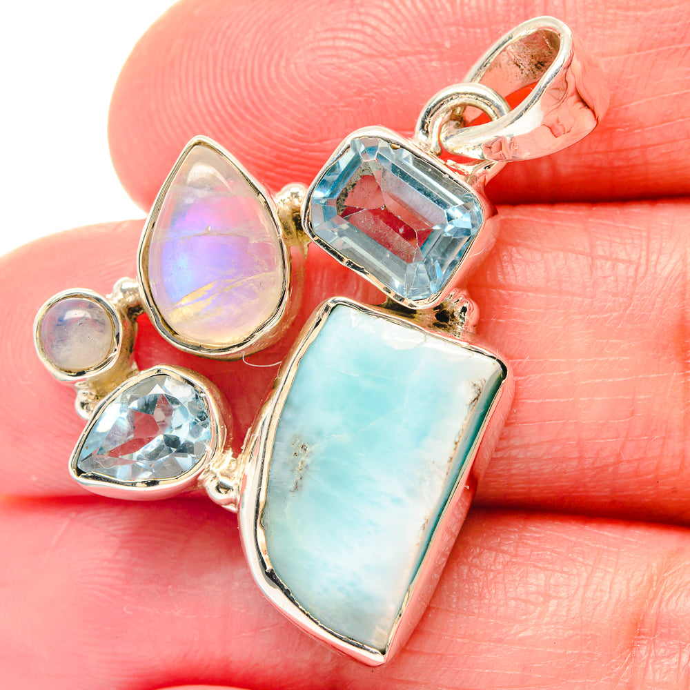 Larimar Pendants handcrafted by Anasilvercos - PD19710