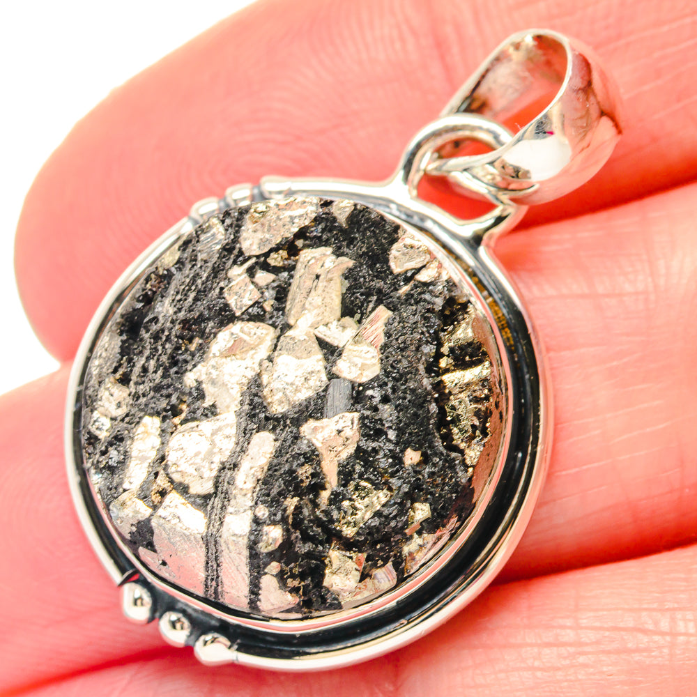 Pyrite Agate Pendants handcrafted by Anasilvercos - PD19731