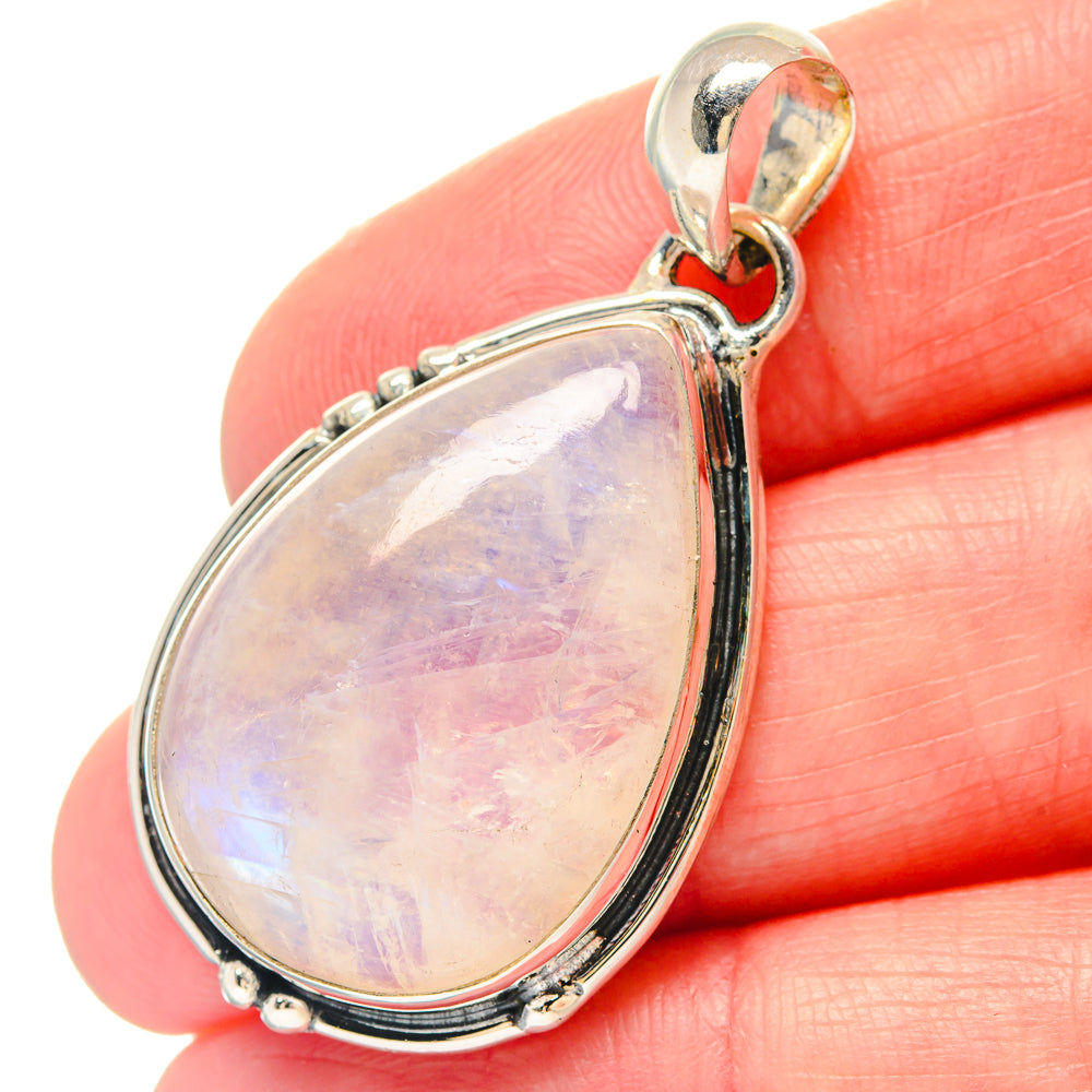 Rainbow Moonstone Pendants handcrafted by Anasilvercos - PD19733
