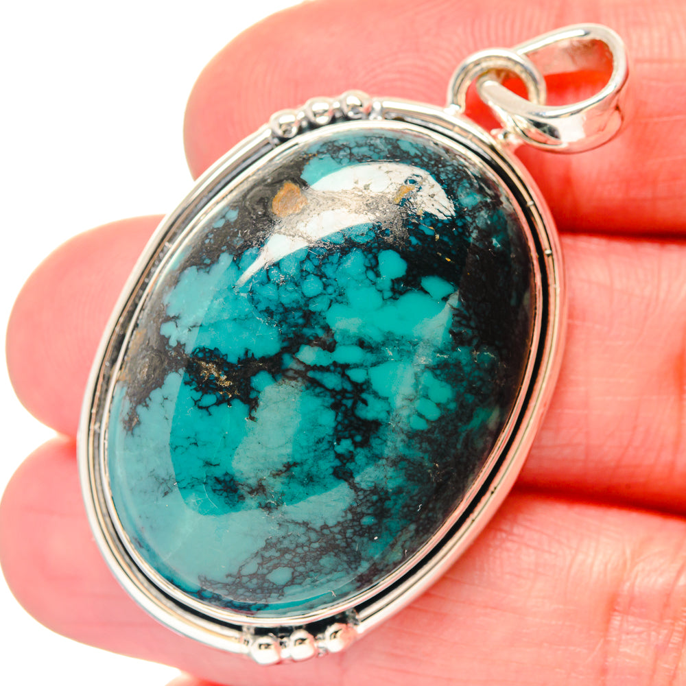 Tibetan Turquoise Pendants handcrafted by Anasilvercos - PD19742